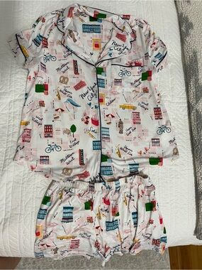 kate spade Pink New York City Print Short Sleeve Pajama Set